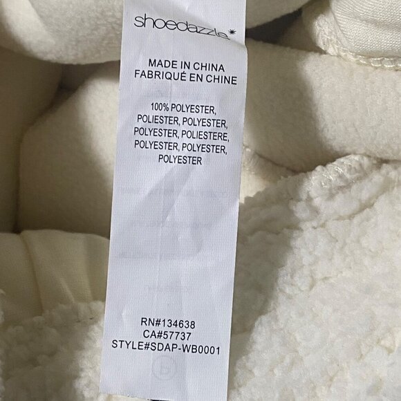 NEW Shoe Dazzle Furry Fleece Joggers in Cream Size XS - Picture 7 of 7